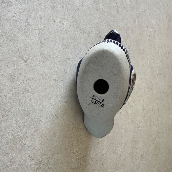 Vintage Tonala MEXICAN HAND PAINTED POTTERY CERAMIC DUCK 4.5” H x 7" W - Picture 9 of 14